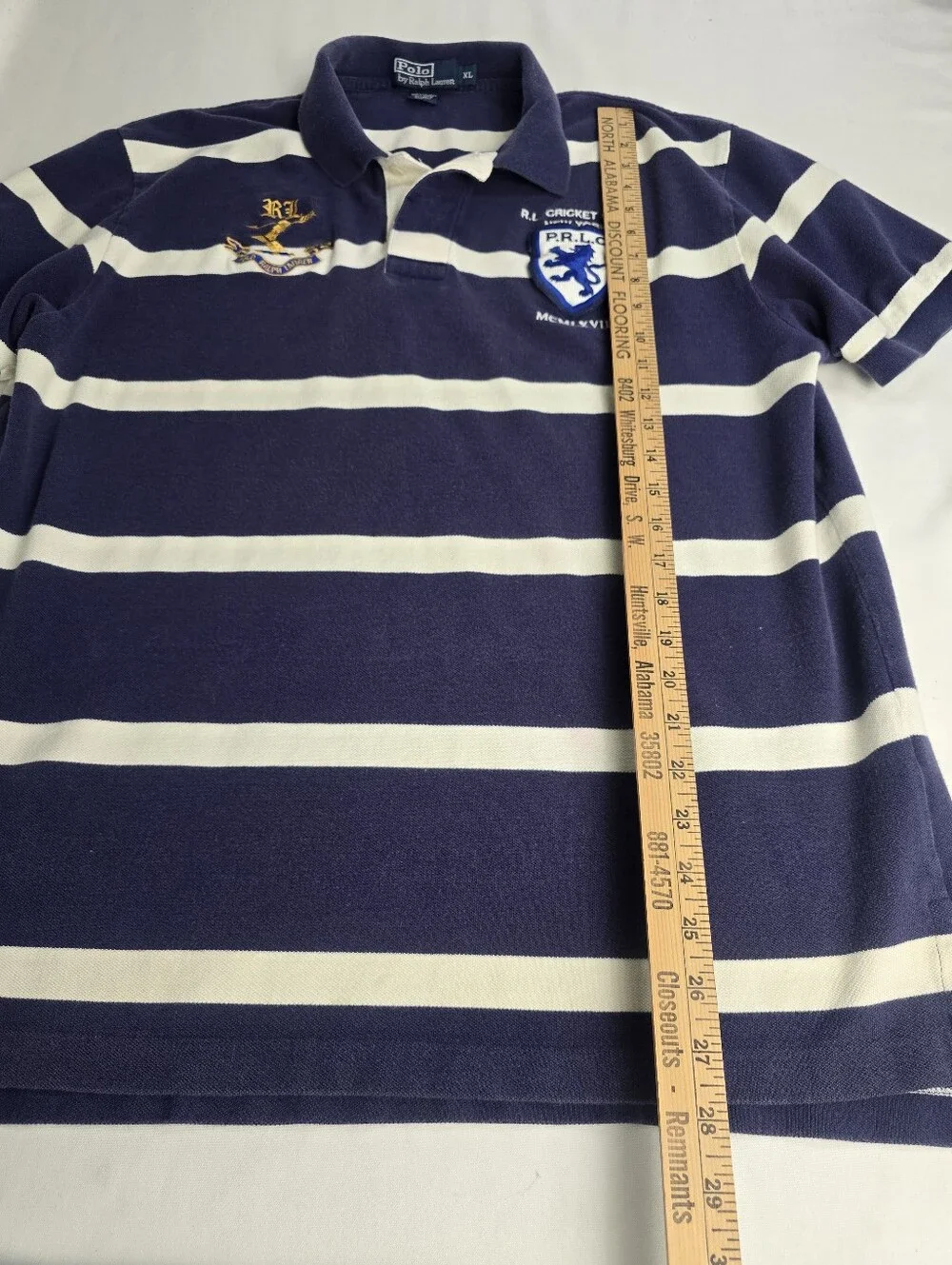 Polo Ralph Lauren Striped Rugby Cricket Club Shirt XL